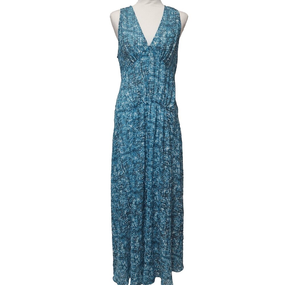 Derek Lam for Design Nation Sleeveless Blue Chiffon Maxi Dress Size M